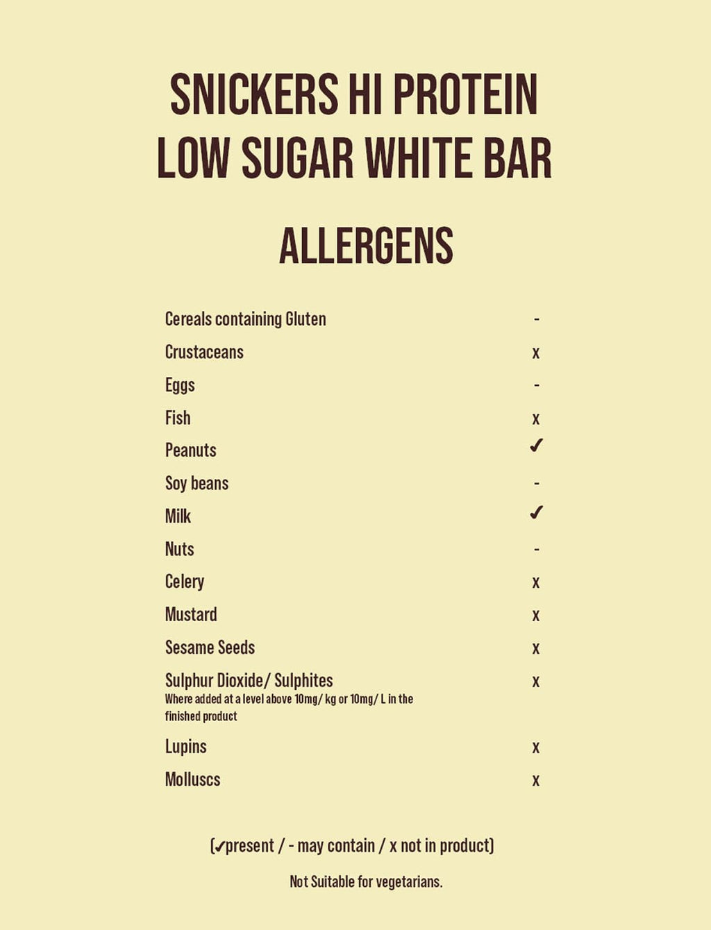 Snickers Bars - Low Sugar High Protein Bars- White Chocolate - 12x57g,12 Count (Pack of 1)