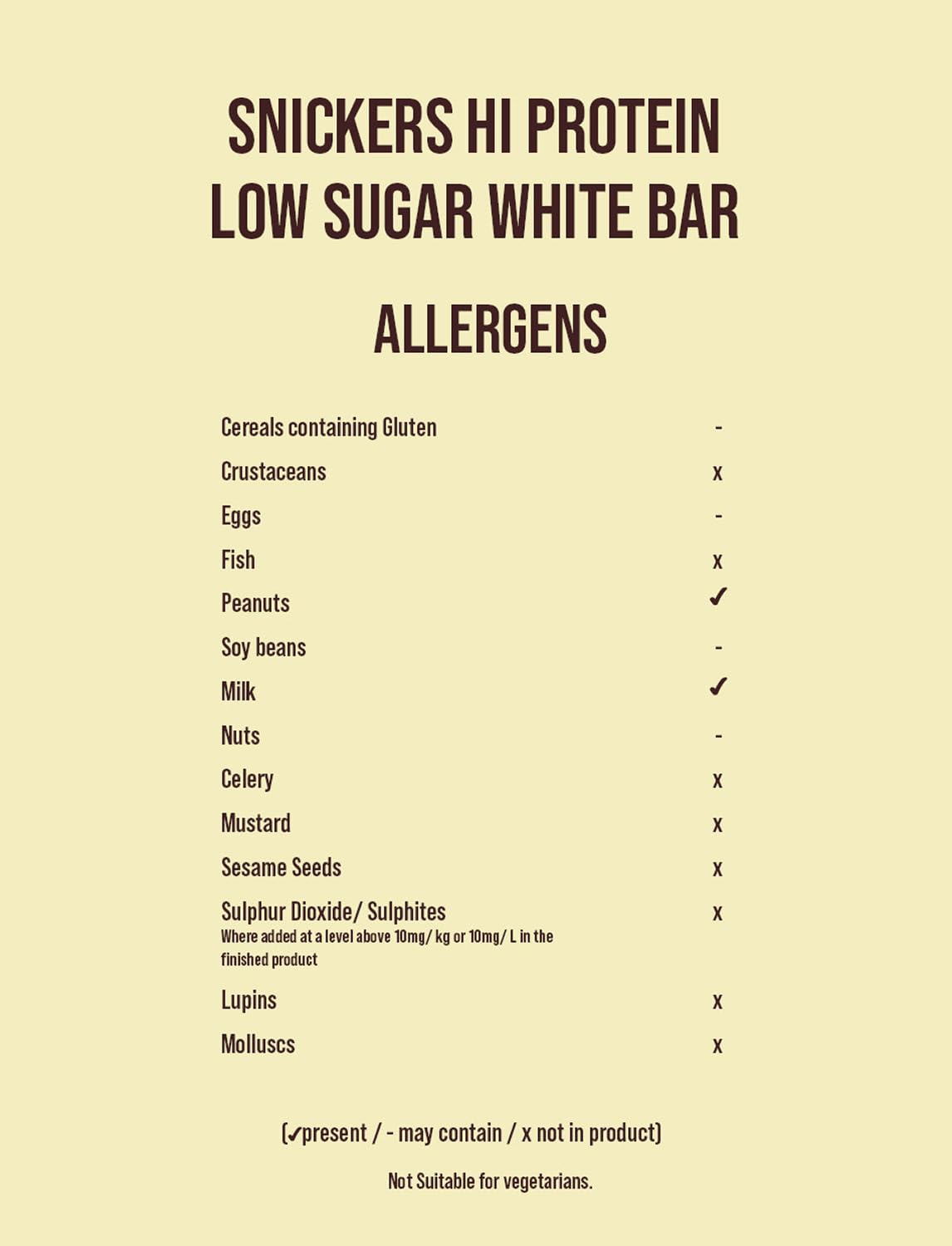 Snickers Bars - Low Sugar High Protein Bars- White Chocolate - 12x57g,12 Count (Pack of 1)