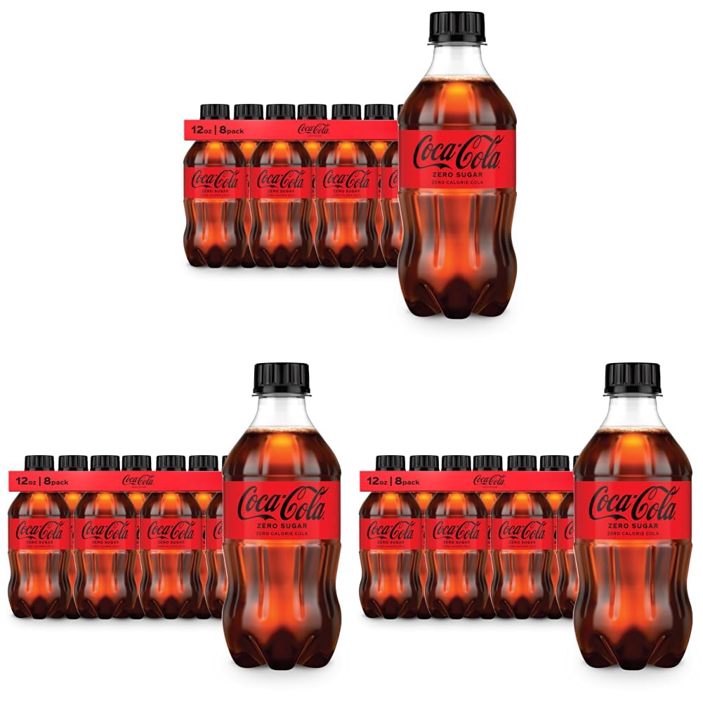 Coca-Cola Zero Sugar Soda Soft Drink Fridge Pack Cans, 12 fl oz, 12 Pack