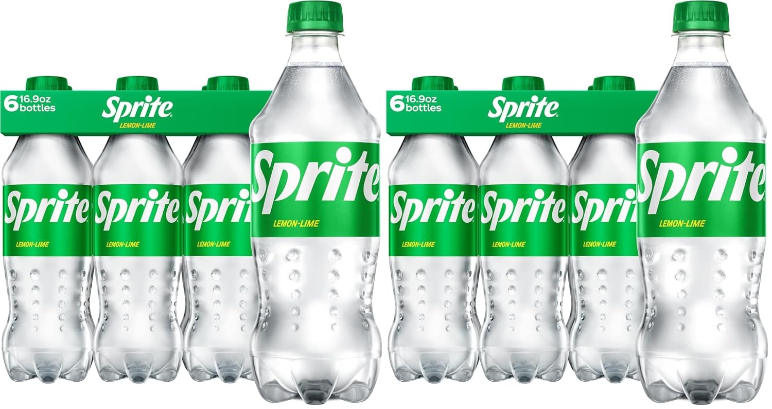 Sprite Lemon-Lime Caffeine-Free Soda Soft Drink Cans, 12 fl oz, 12 Pack | Fridge pack, naturally flavored soft drink, carbonated