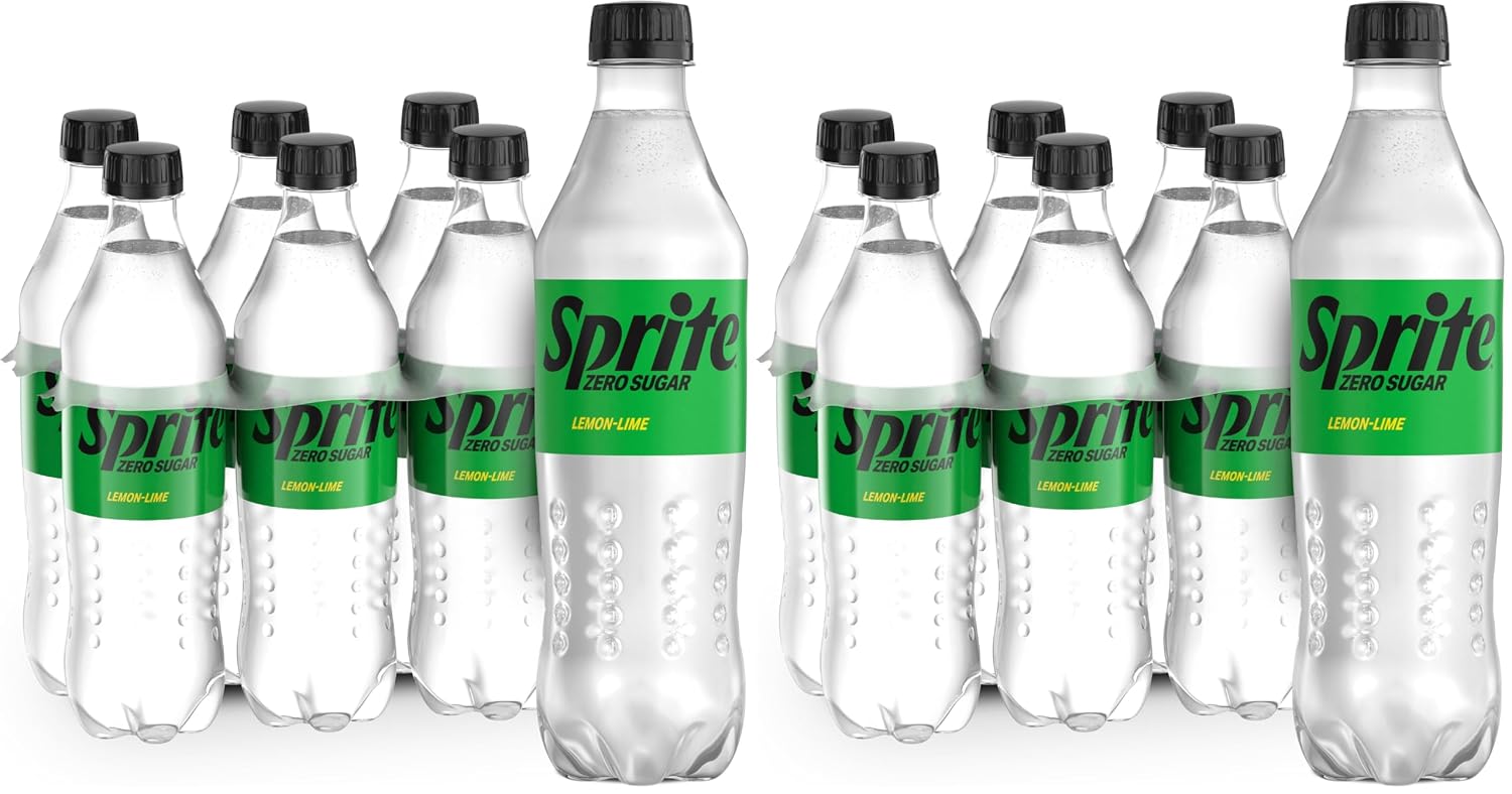 Sprite Lemon-Lime Caffeine-Free Soda Soft Drink Cans, 12 fl oz, 12 Pack | Fridge pack, naturally flavored soft drink, carbonated