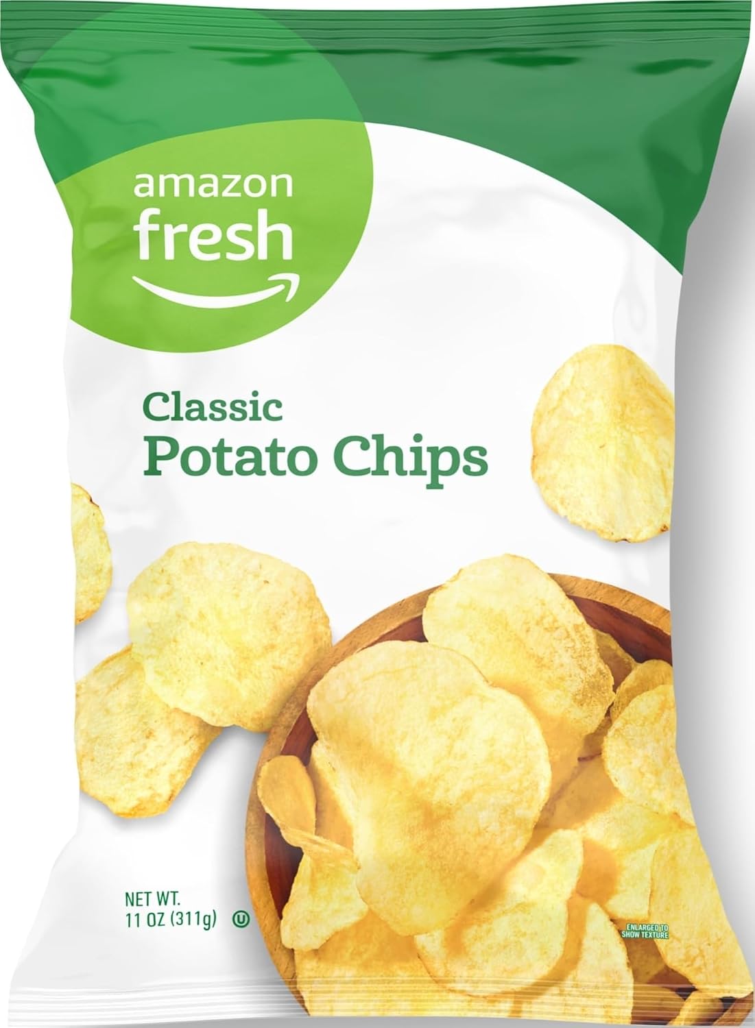 Amazon Fresh, Classic Potato Chips, 11 Oz (Previously Happy Belly, Packaging May Vary)