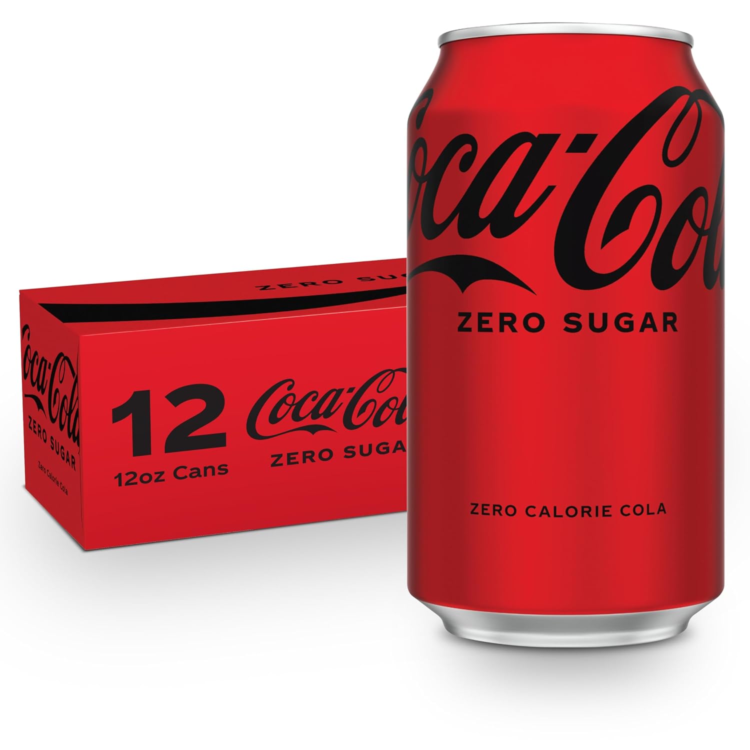 Coca-Cola Zero Sugar Soda Soft Drink Fridge Pack Cans, 12 fl oz, 12 Pack