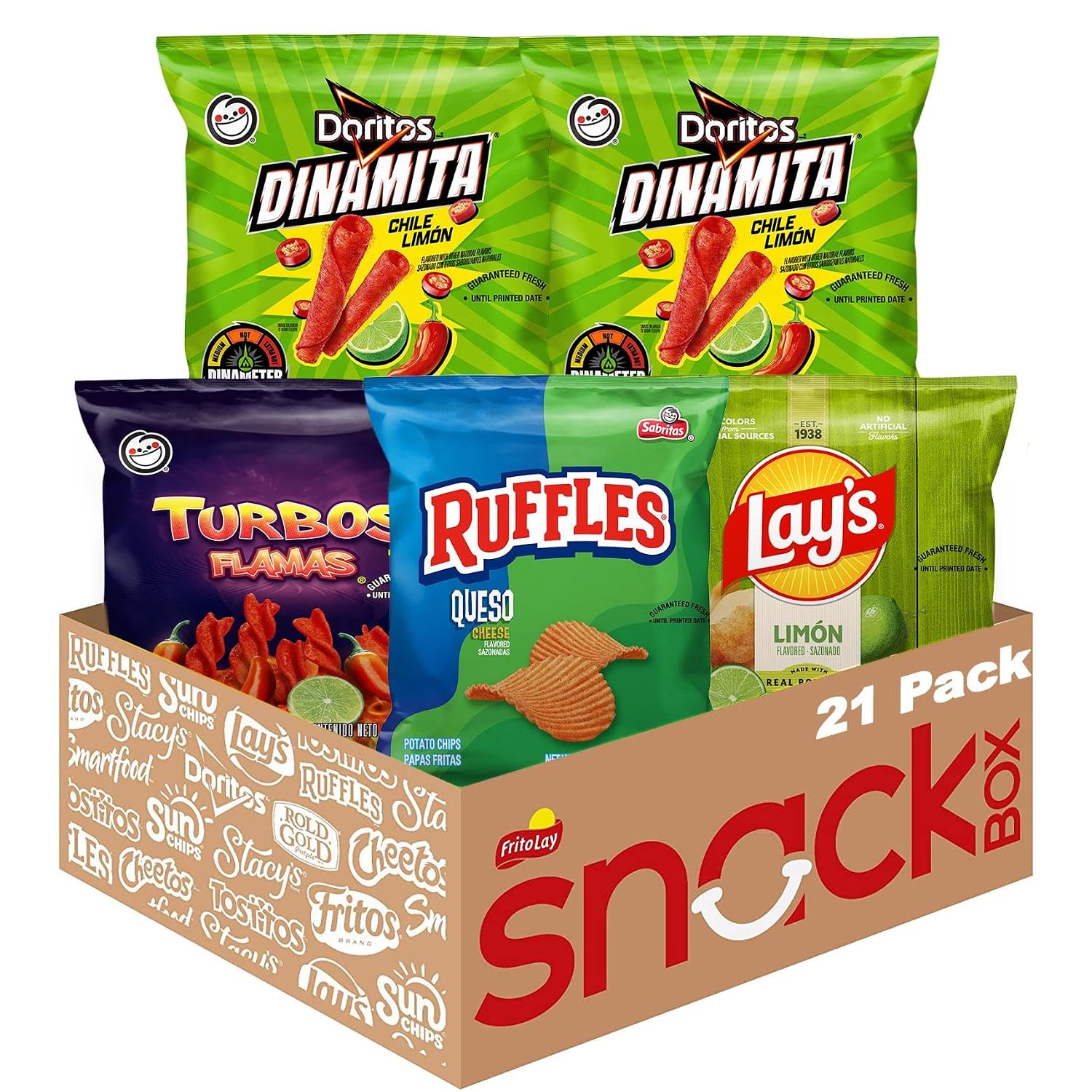Frito-Lay Classic Mix Variety Pack, Single Serve Snack Bags (Pack of 21)
