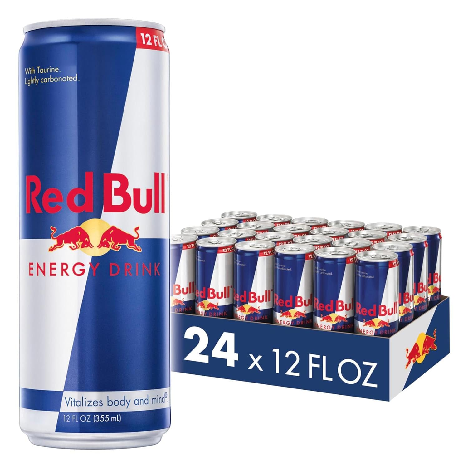 Red Bull Energy Drink | contains caffeine, taurine, B-vitamins, sugar, and water, 8.4 fl oz, pack of 24 cans