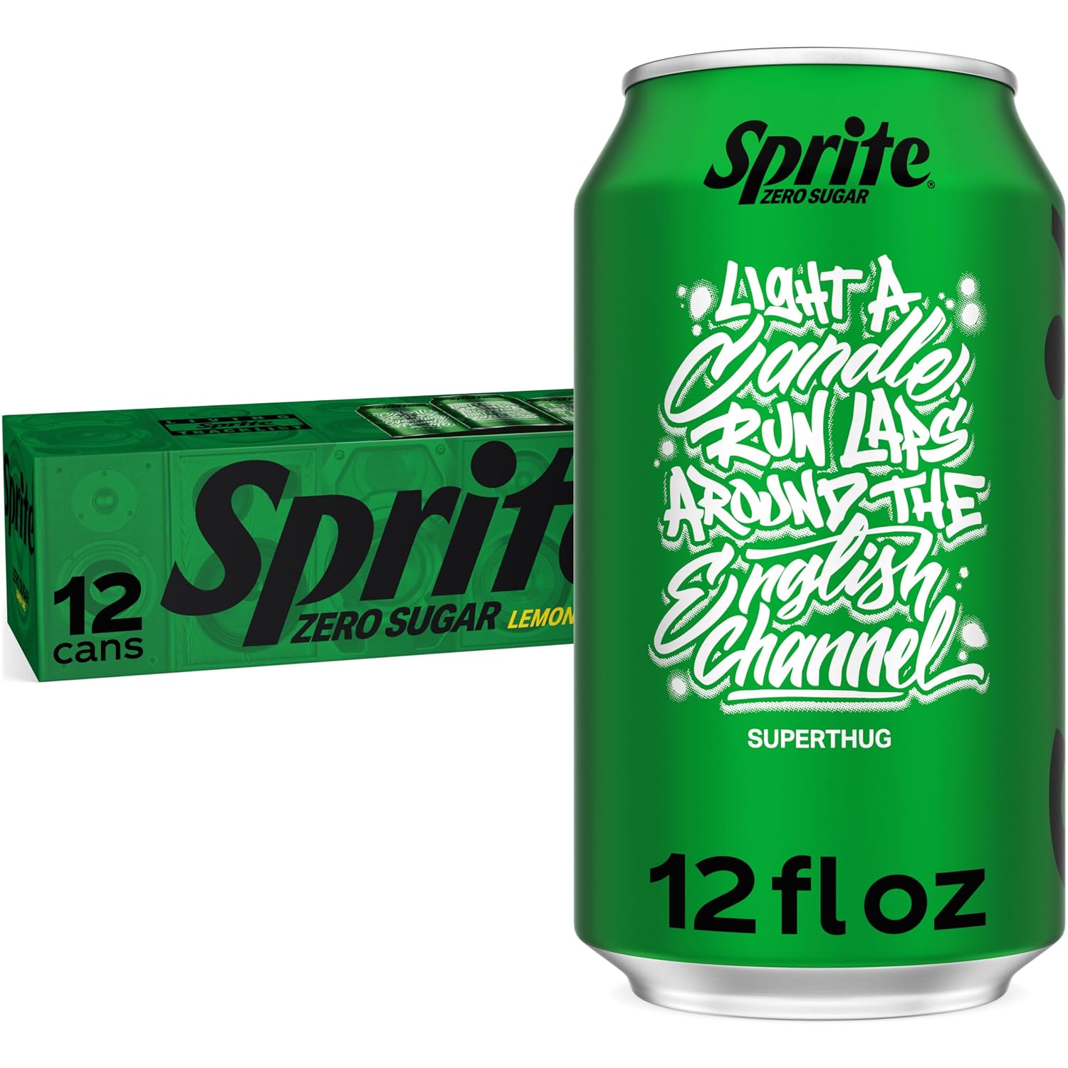 Sprite Lemon-Lime Caffeine-Free Soda Soft Drink Cans, 12 fl oz, 12 Pack | Fridge pack, naturally flavored soft drink, carbonated