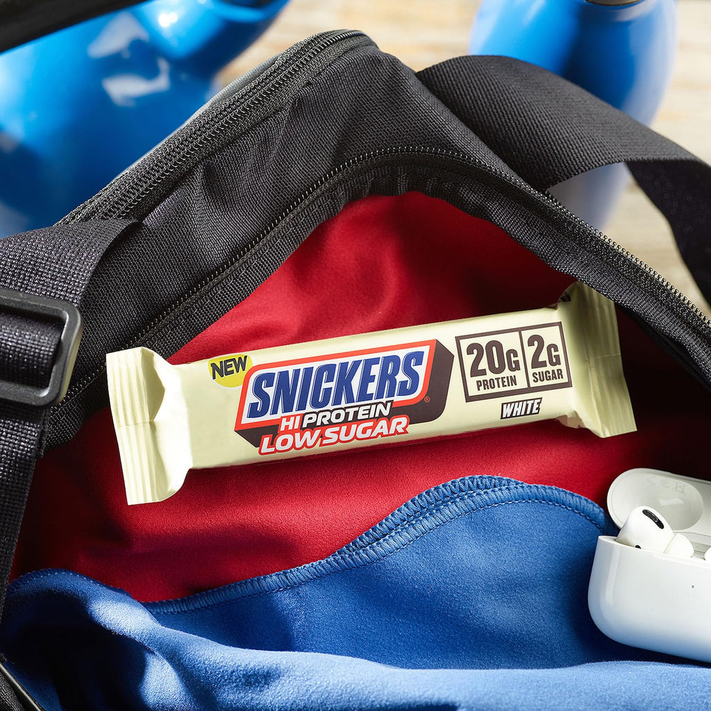 Snickers Bars - Low Sugar High Protein Bars- White Chocolate - 12x57g,12 Count (Pack of 1)