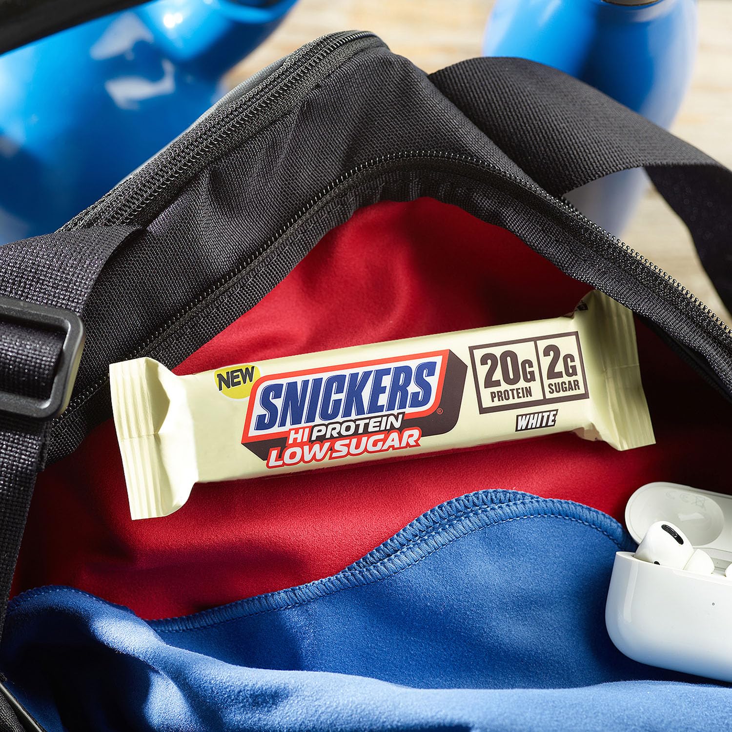 Snickers Bars - Low Sugar High Protein Bars- White Chocolate - 12x57g,12 Count (Pack of 1)