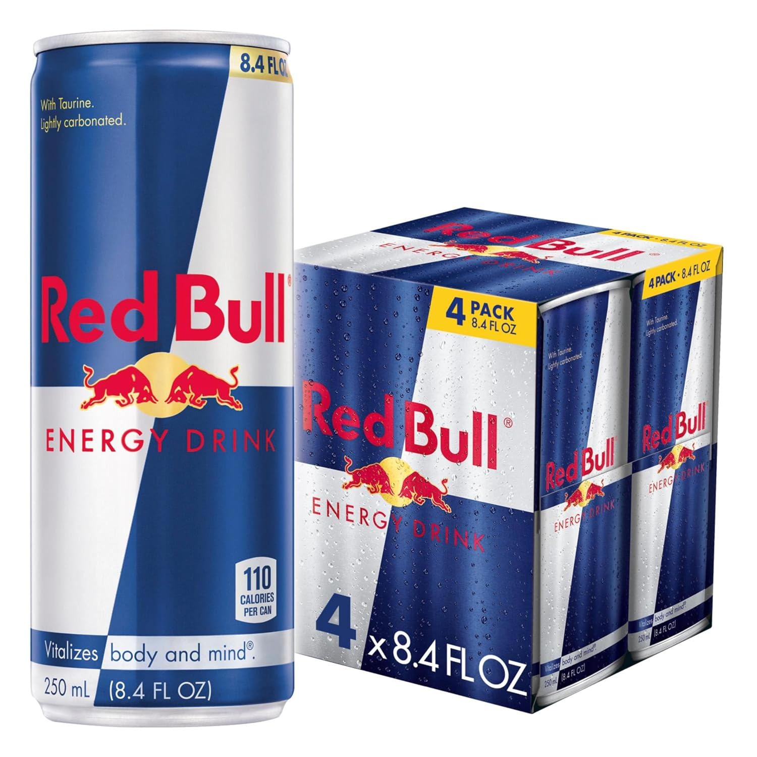 Red Bull Energy Drink | contains caffeine, taurine, B-vitamins, sugar, and water, 8.4 fl oz, pack of 24 cans