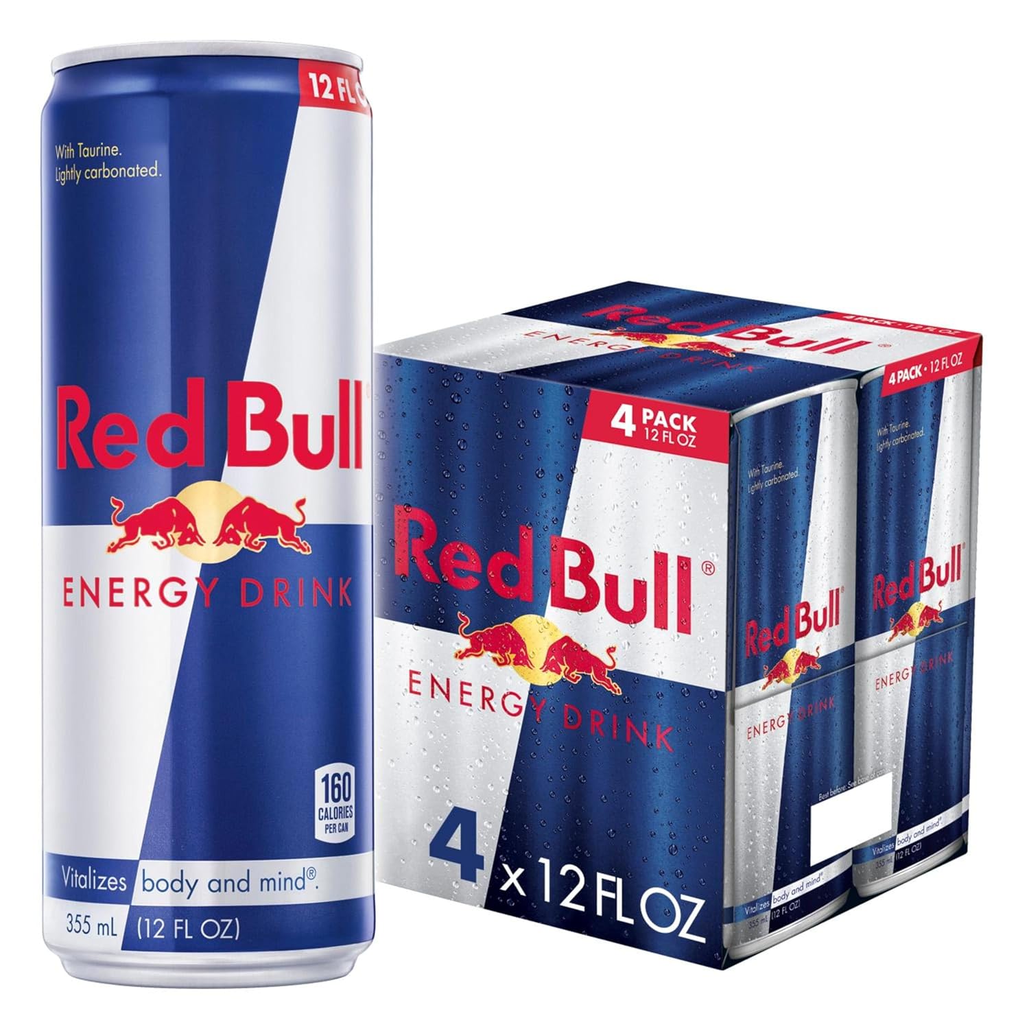 Red Bull Energy Drink | contains caffeine, taurine, B-vitamins, sugar, and water, 8.4 fl oz, pack of 24 cans