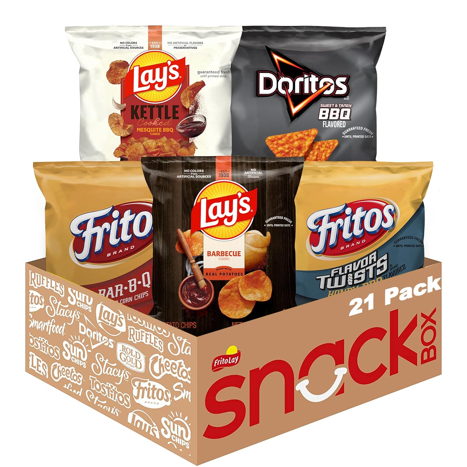 Frito-Lay Classic Mix Variety Pack, Single Serve Snack Bags (Pack of 21)