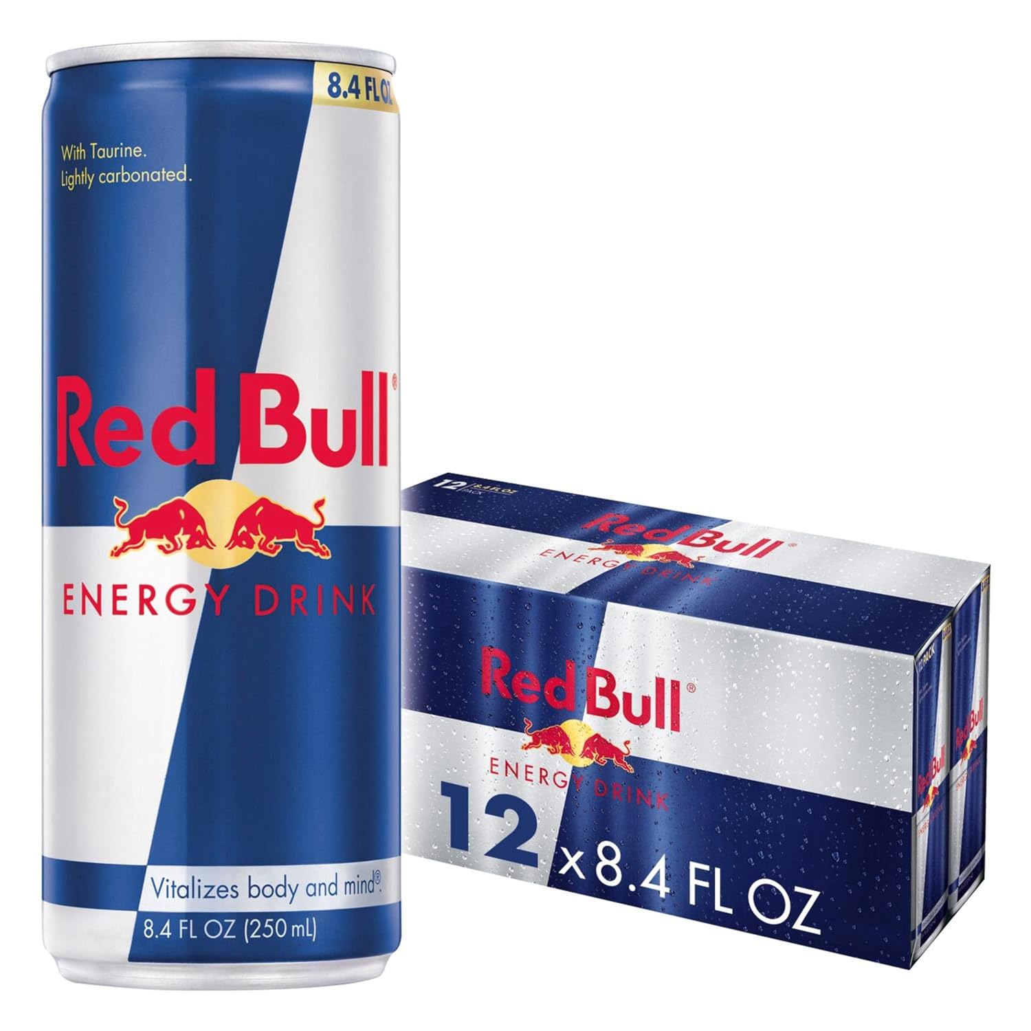 Red Bull Energy Drink | contains caffeine, taurine, B-vitamins, sugar, and water, 8.4 fl oz, pack of 24 cans