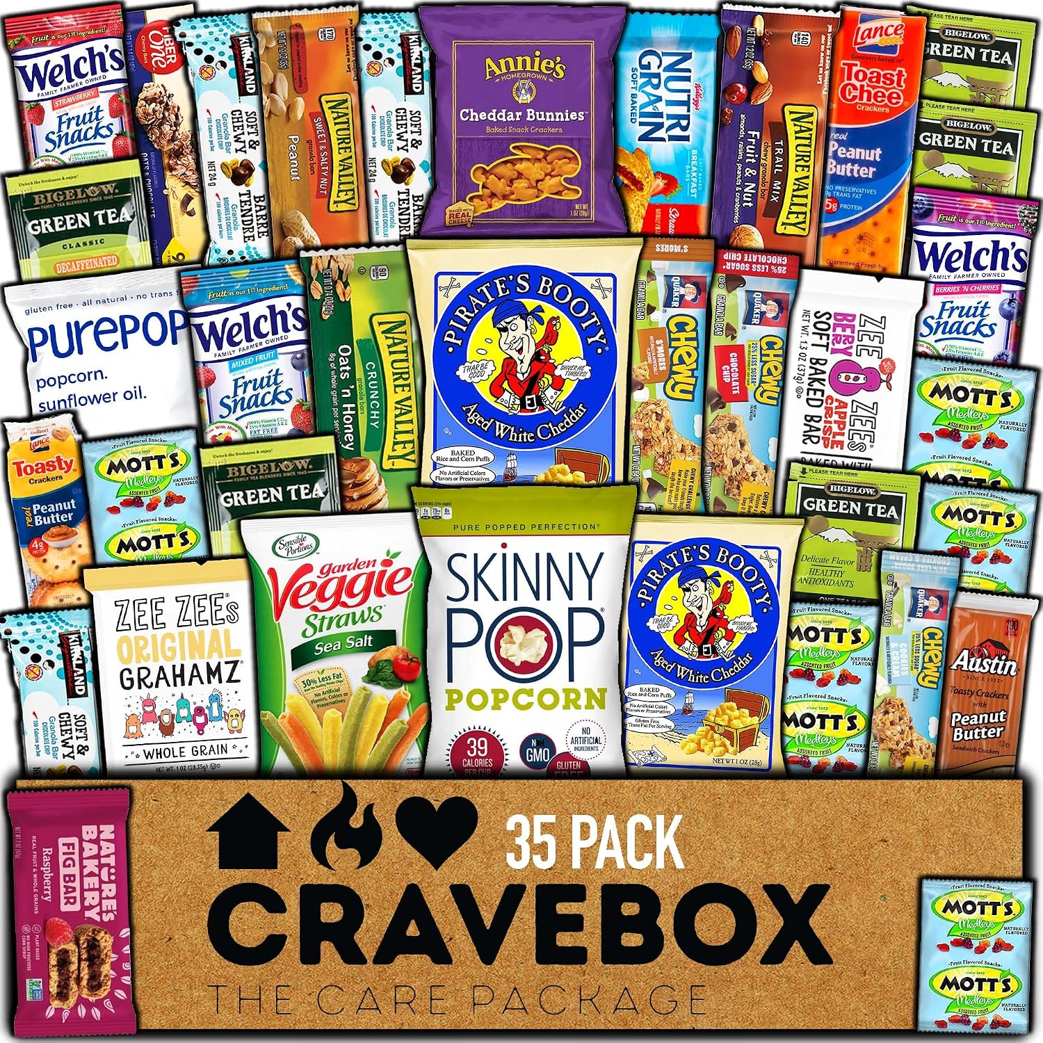 CRAVEBOX Gourmet Value Snack Box (Variety Pack) Summer Care Package Specialty Private Label Healthy Variety