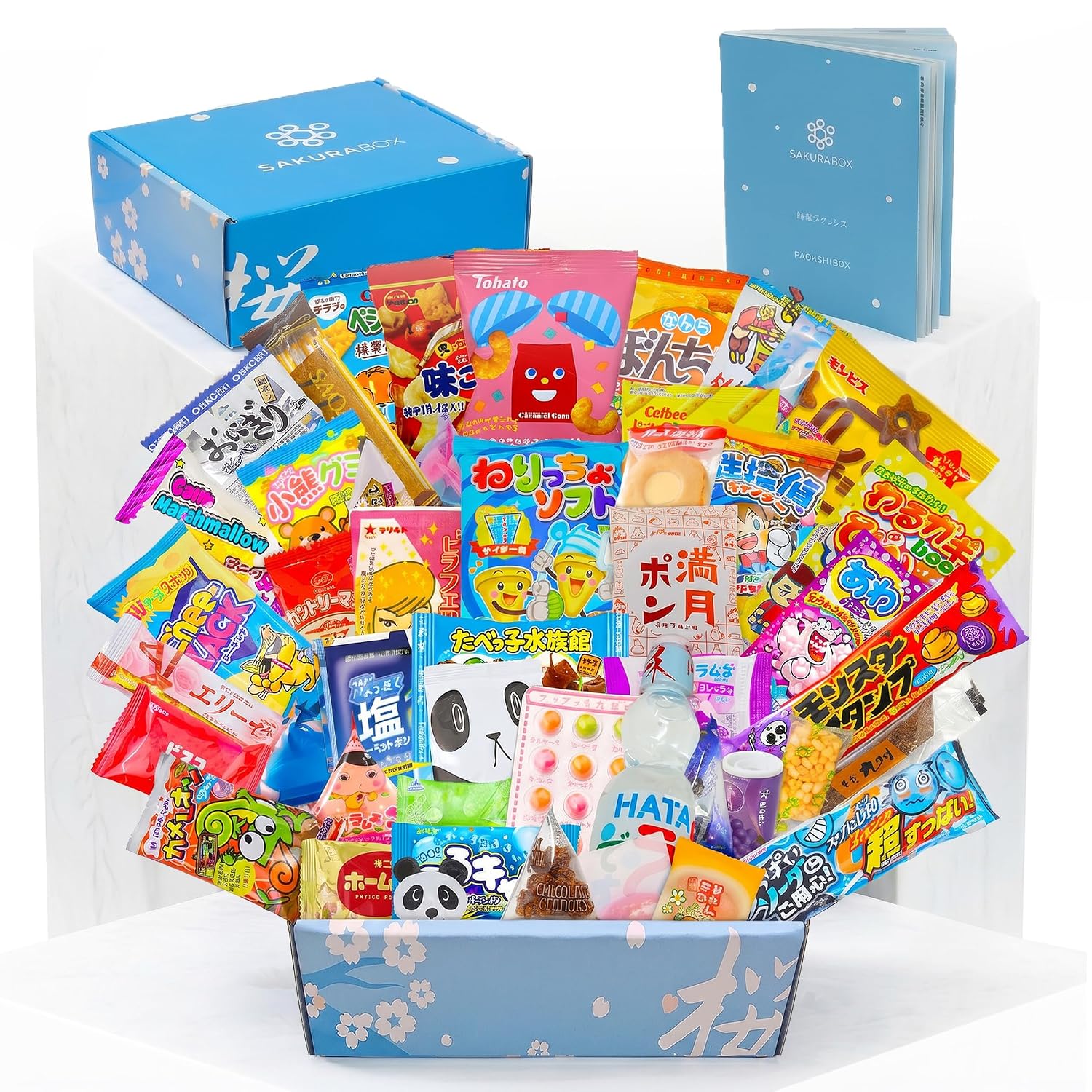 Sakura Box Japanese Snacks & Candy 50 Piece Dagashi Gift Box Set