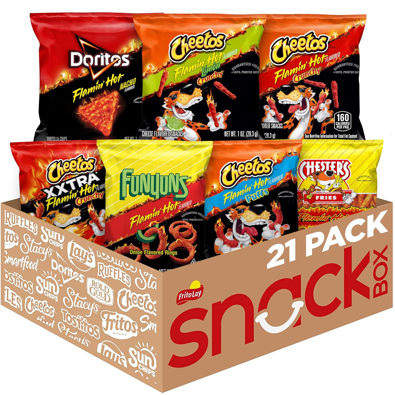 Frito-Lay Classic Mix Variety Pack, Single Serve Snack Bags (Pack of 21)